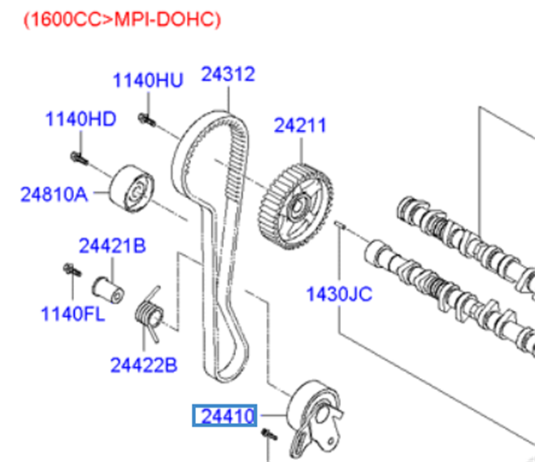 Paypal Payment Term Timing Belt Idler Bearings for Hyundai ELANTRA 1.6 24810-26020 2481026020