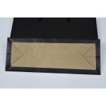 Customizable Luxury Shopping Paper Bag Black Shopping Bag With Handle