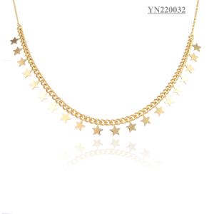 Quality Anniversary 18k Gold Plated Jewelry Many Stars Tassel Pendant Necklace wholesale