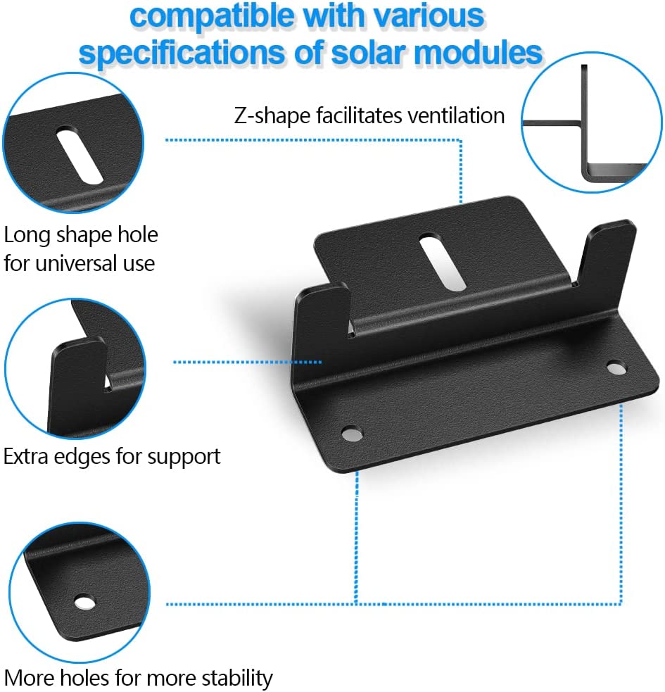 3.94*2.6 Solar Panel Mounting Brackets Easy Brushing Installation for Smooth Setup