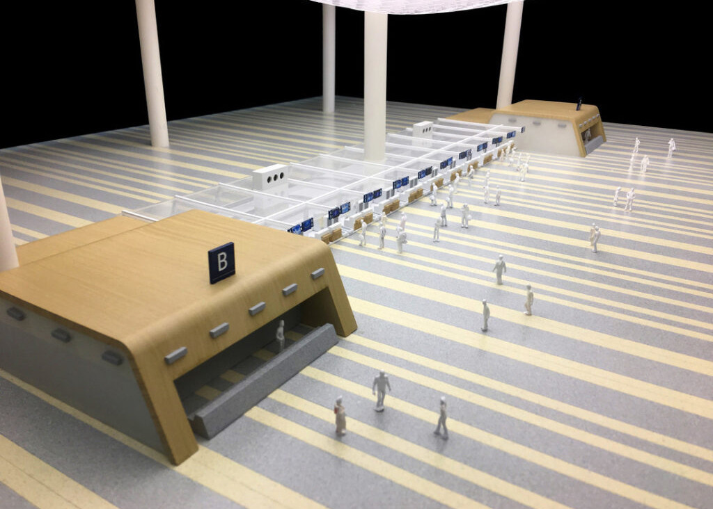 1/500 Scale Acrylic 3D Design Model Maker ODM for Airport Models Base Size 1.8M x 1.2M