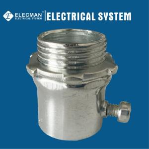 Quality Zinc Plated Steel EMT Conduit Fittings EMT Screw Connector Set wholesale