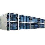 Modern Glass Wall Flat Pack Container House Office Building Prefab Container