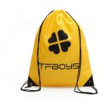 Yellow Nylon 190T Drawstring Packaging Bags 10Kg Durability