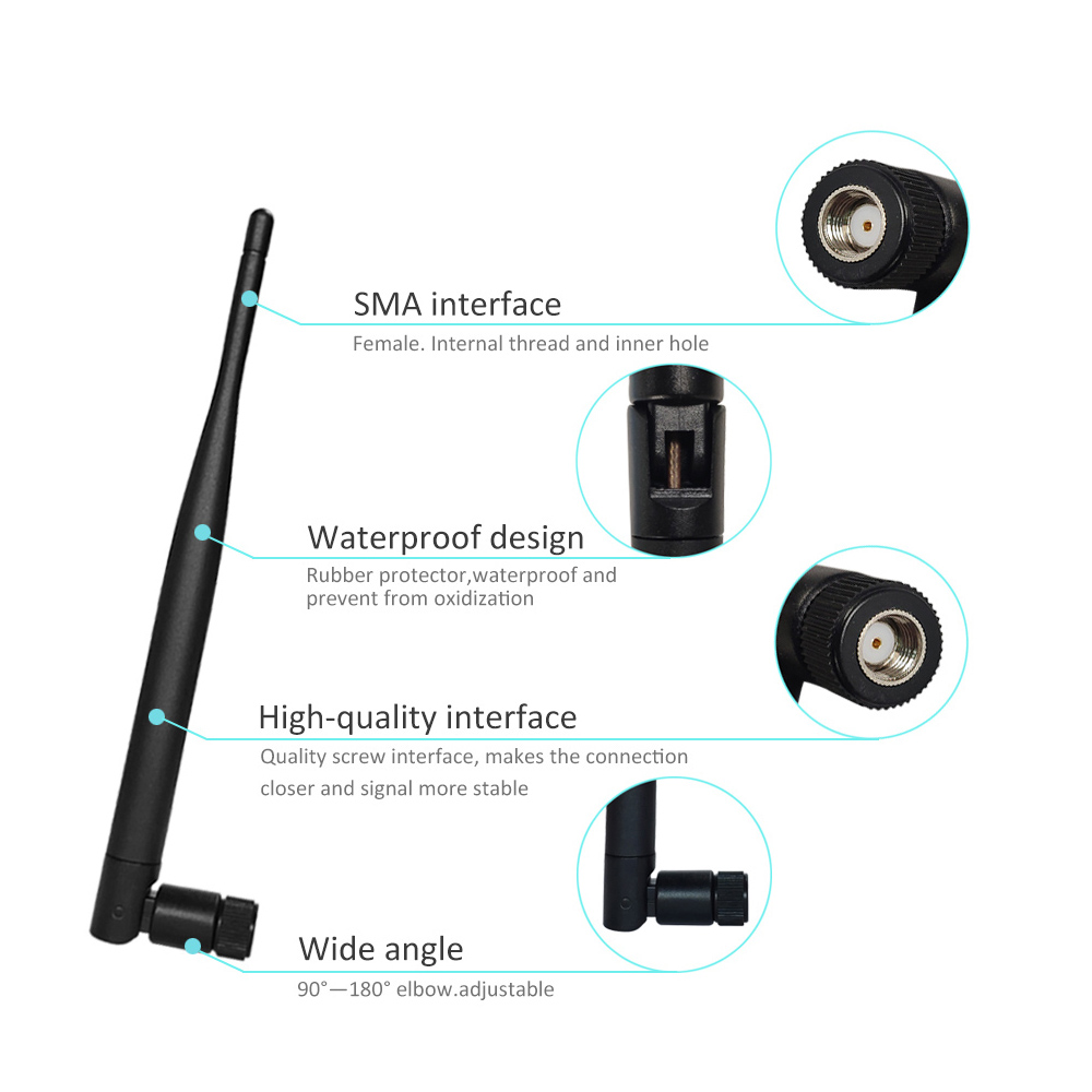 5dBi Rubber Antenna for Halow NVR 802.11ah Enhanced Coverage and Signal Strength