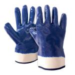 Full Coating Chemical Resistant Gloves , Durable​ Blue Nitrile Coated Safety