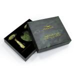 Customized Logo Premium Green Cardboard Lid Top Cover And Bottom Luxury Cosmetic