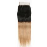 1b 27 Straight Virgin 4x4 Lace Closure Hair Pieces For Women'S Thinning Hair