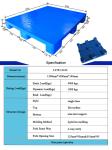 1200*1100 Hygienic Plastic Pallet 4000KG Injection Moulded Plastic Pallets