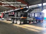 3 Axle Flat Bed Semi Trailer 35-50 Tons