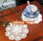 handmade hook needle coasters zakka vintage crochet cup mat mobile phone pad