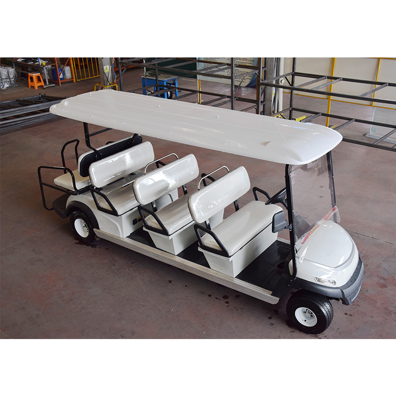 8 Seats Electric Golf Cart 13.7mph Speed Standing Postion of Tail Caddie Equipped for Passenger Transport