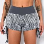 Flower yoga pants, skinny gym shorts, high-waisted classic honeycomb pants women