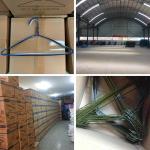 White / Blue / Gold Wire Hangers , Customing Contemporary Steel Coat Hangers
