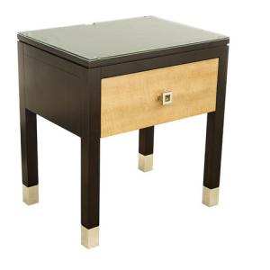 Quality glass top wooden night stand/bed side table,hospitality casegoods,hotel furniture NT-0073 wholesale