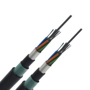 Quality PE Jacket Direct Burial Armored Fiber Optic Cable , GYTS53 Underground Optical Cable wholesale