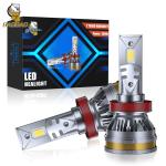 White High Bright Silver Metal Universal Car Headlight Lamp 45W