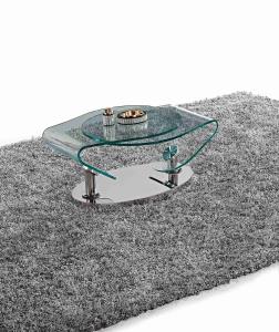 Quality Glass Spinning Table Stainless Steel Base Coffee Side Table OEM wholesale