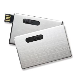 Quality Metal Card USB Flash Drives 2 Sides Full Printing Logo wholesale