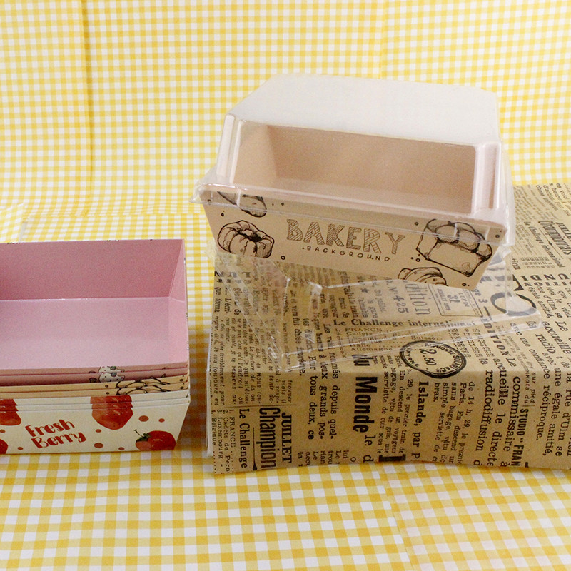 Takeaway Bakery Packaging Box Disposable Compostable 2 Layer Brown Kraft