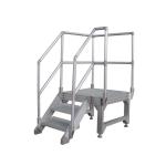 18 Foot 16 Feet Mobile Safety Step Ladder For Elderly Workshop Aluminum Ladder