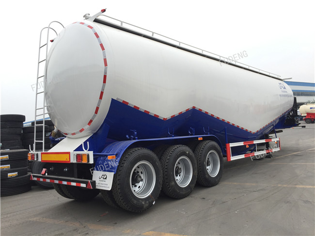 BOHAI Air Compressor Bulk Cement Transport 70 Ton Or Bigger Tank Trailer Payload