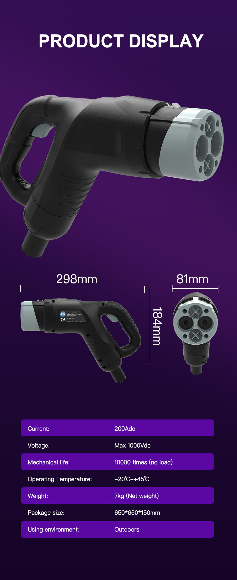 Affordable Direct from CHAdeMO Standard DC Charging Cable with CHAdeMO Connector