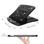 15.6 Inch Plastic ABS Pink Rotatable Laptop Stand / Adjustable Black Swivel