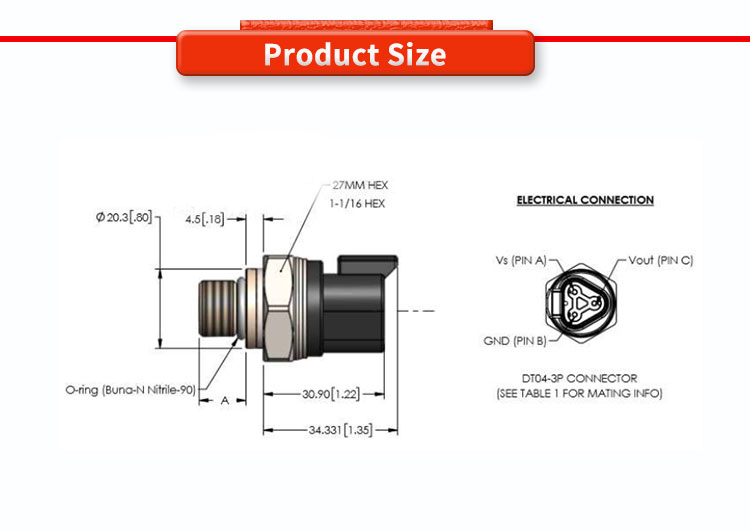 TE Hydrogen Storage and Motive Line Pressure Sensor for Fuel Cell Mobility EC-79 316L