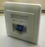 FTTx FTTH Faceplate Fiber Optic LC Fiber Wall Plate For Drop Cable