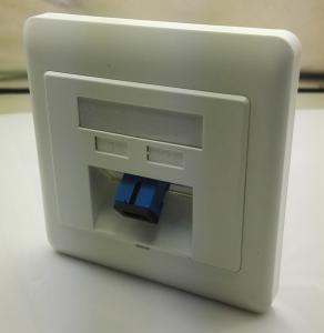 Quality FTTx FTTH Faceplate Fiber Optic LC Fiber Wall Plate For Drop Cable wholesale
