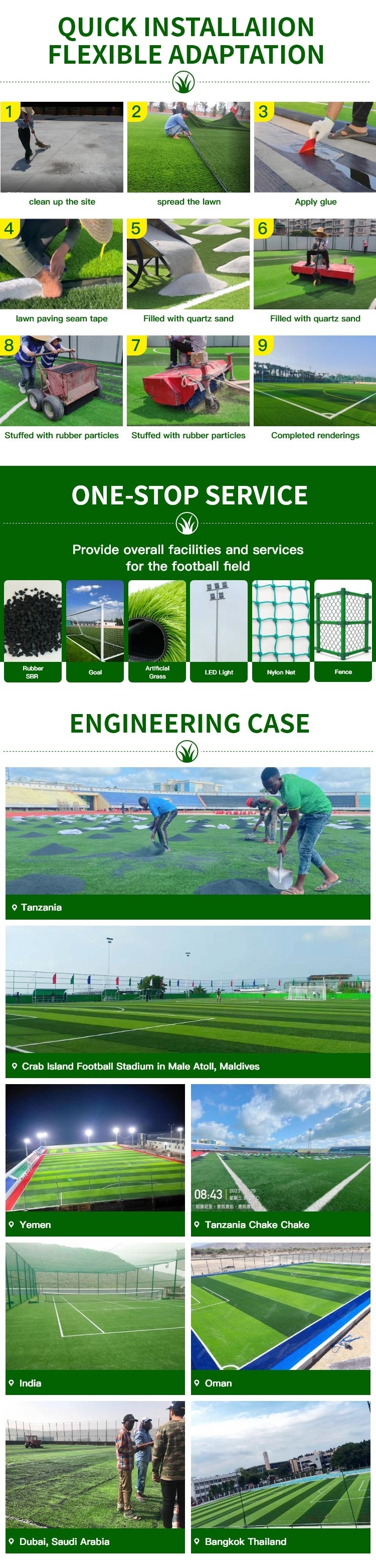 Durable Artificial Turf For Football Fields High-Density UV-Resistant Ideal For Training Grounds Matches