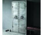 2 Door Industrial Shelving And Cabinet Iron Metal Distressed Rack Storage Locker