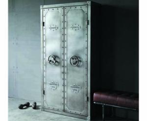 Quality 2 Door Industrial Shelving And Cabinet Iron Metal Distressed Rack Storage Locker wholesale