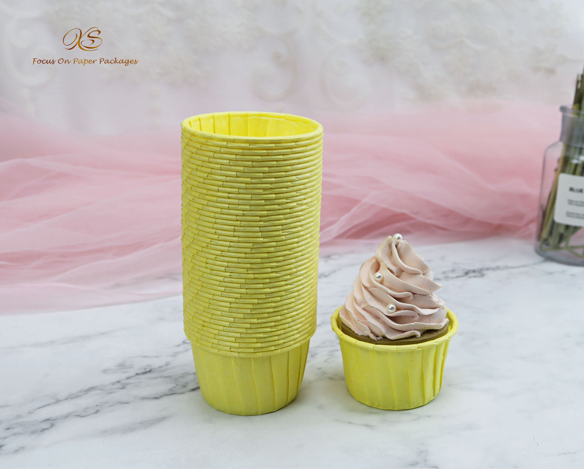 LFGB Mini Baking Muffin Cups Grease Proof Cupcake Liners For Wedding Party