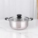 Glass lid 5pcs pot set stainless steel 410 cookware set
