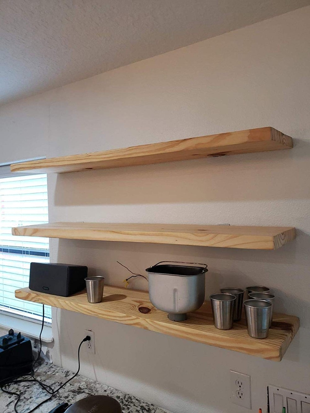 Grey Heavy Duty 4 Pack Blind Shelf Supports Shelf Brackets for Secure Installation