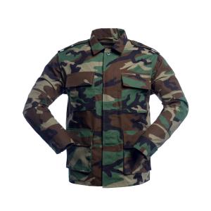 China China Xinxing Tactical wear BDU Woodland Camo Uniform T65/C35 210-230gsm Waterproof on sale