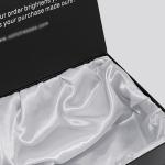 Custom High End Black Magnetic Box Clothing Cardboard Gift Packet Box Human Hair