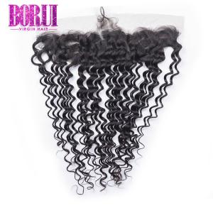 Quality 10a Grade Deep Curly Brazilian Hair Lace Frontal Pre Plucked Swiss Lace wholesale