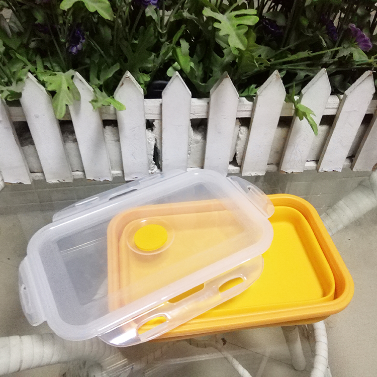 high quality household items silicone collapsible lunch box food organizer lunch container