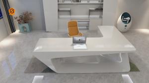 Quality 180cm Length Office Executive Desk MDF Plywood SGS With Side Cabinet wholesale