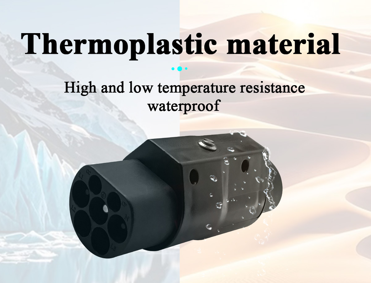 7kw Type2 to Type1/J1772 EV Connector 32A Charging Pile Converter 220V Gun Head Adapter Electric Vehicle Connector Solution