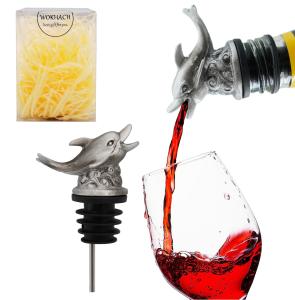 Quality Stainless Steel Animal Wine Pourer Silver Dolphin Liquor Pourer For Bar wholesale