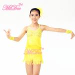 Biketard Confetti Sequin Fringe Dress Kids Purple Latin Dance Costumes