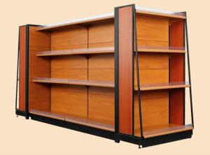 Quality Attractive Shop Display Equipment Supermarket Display Shelving With Light Box wholesale