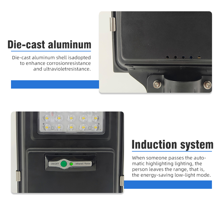 Die Cast Aluminum 30w 60w 90w 120w LED Solar Street Light XLD-SR421