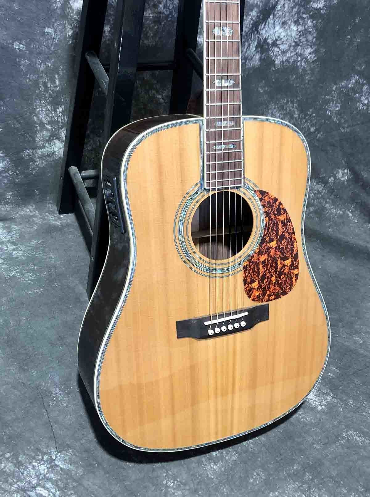 Custom Solid Cedar Top 45c Body Dreadnought Classic Acoustic Guitar with FSM Pickup 301 Hardcase