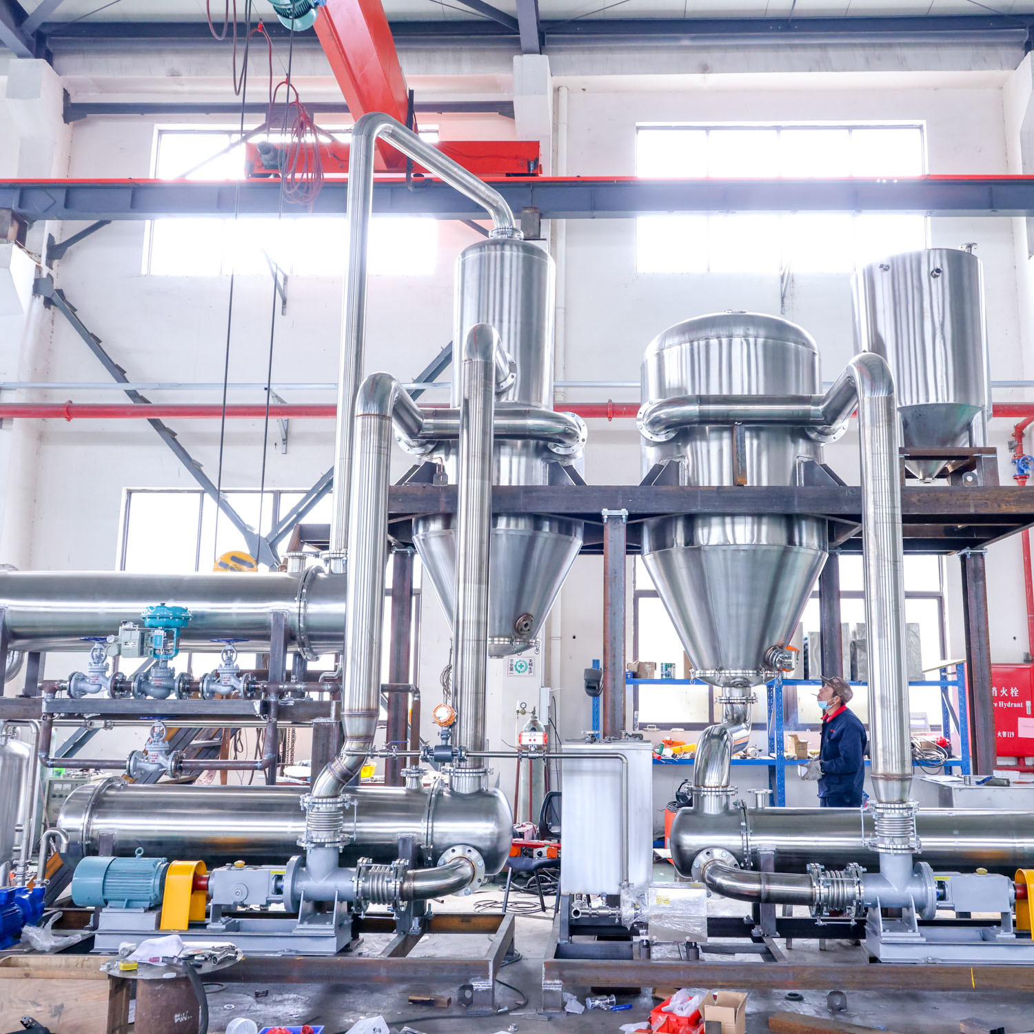 5tons MVR Evaporation System Three Effect 500l Chemical Wastewater Treatment
