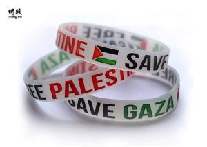 Quality Dubai Style Custom Debossed Silicone Wristbands , Colorful Enamel Fill Promotional Silicone Bracelets wholesale
